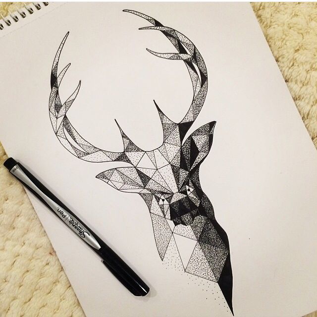 640x640 Kartinki Po Zaprosu One Wall Is Darker Minimalizm Leraorn - Deer Tattoo Sketch
