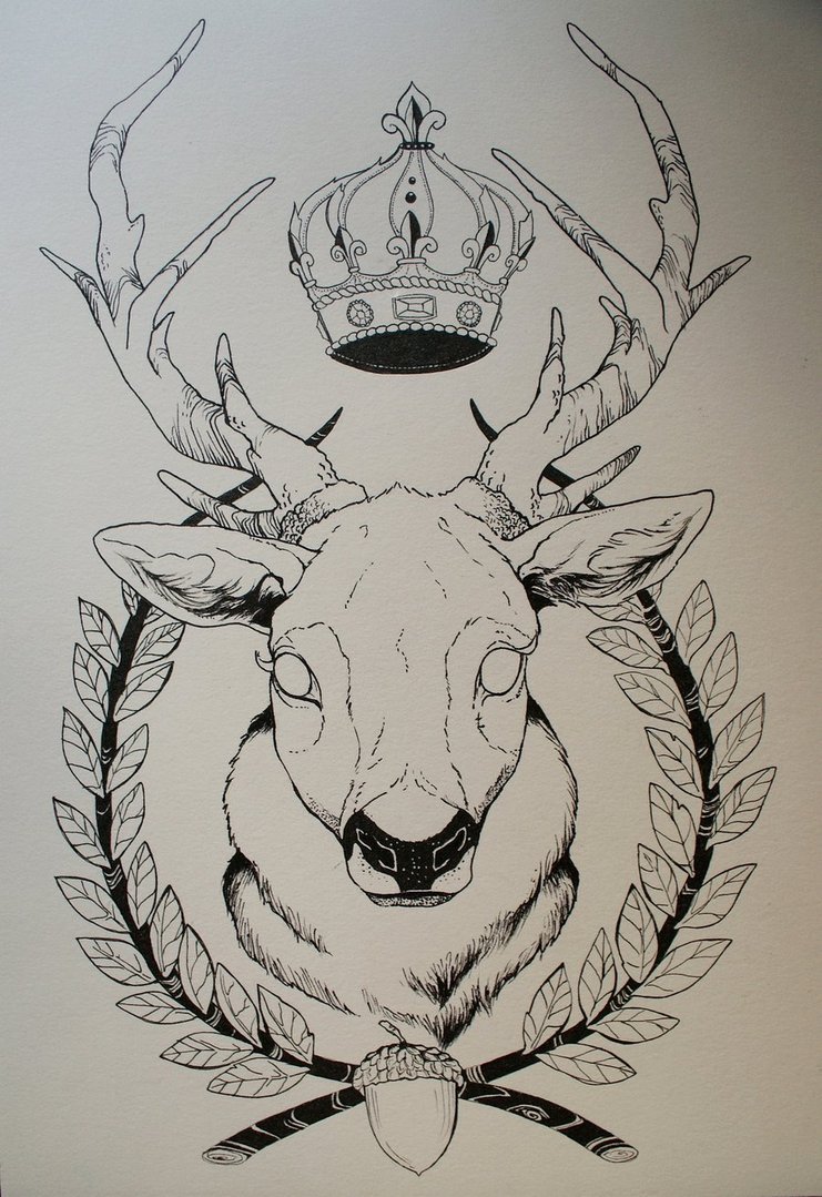 741x1079 Dear Deer By Saintwolfofeden - Deer Tattoo Sketch