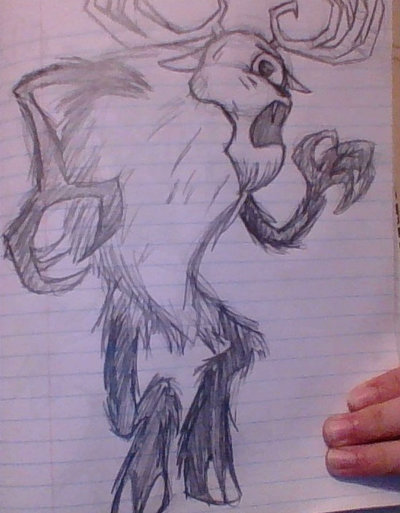 400x513 Deerclops Sketch By Shadowcat220 - Deerclops Figure Sketch