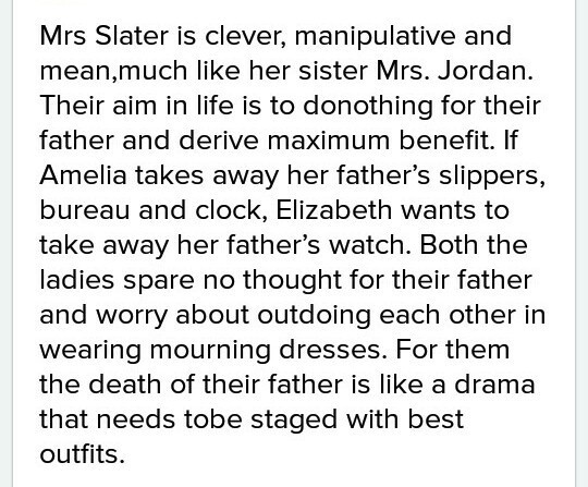 540x447 Give A Character Sketch Of Mrs.slater Comparing With Elizabeth - Define Character Sketch