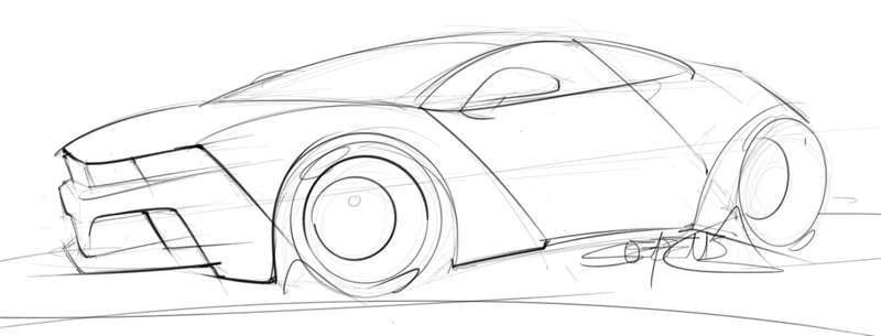 800x305 Two More Quick Car Sketches Trying To Define An Artistic Style - Define Sketch