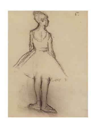338x450 Ballerina Viewed From The Back Giclee Print By Edgar Degas - Degas Ballerina Sketch