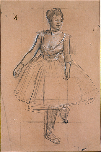 342x512 A Ballet Dancer In Position, 1872, Fogg Art Museum, Degas - Degas Dancer Sketches