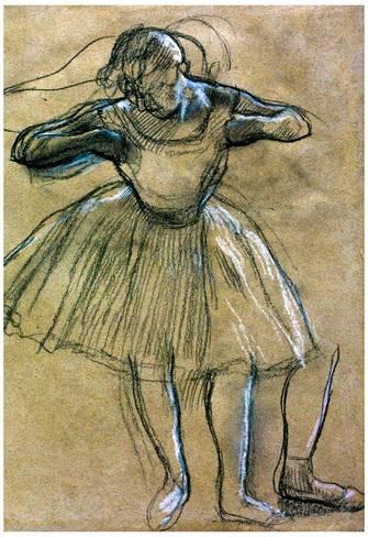 335x488 Edgar Degas Dancer Sketch Art Print Poster Prints - Degas Sketches