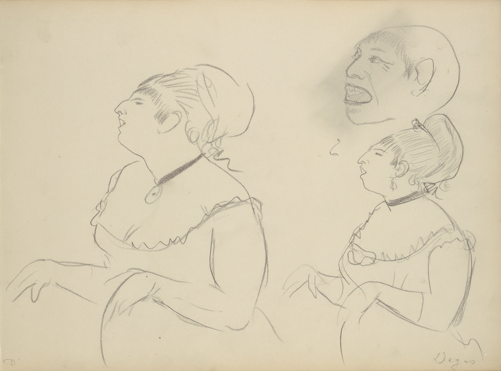 1024x759 Sketches Of Singers (Getty Museum) - Degas Sketches