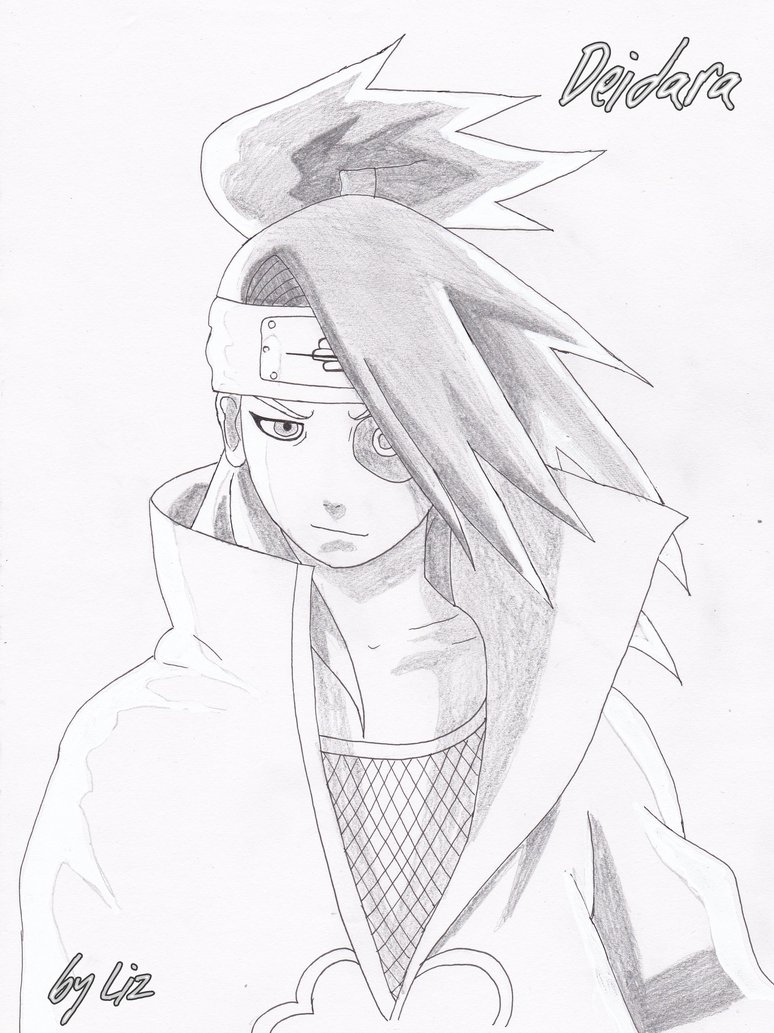 774x1033 Deidara Sketch By Lizcoresdrawing - Deidara Sketch
