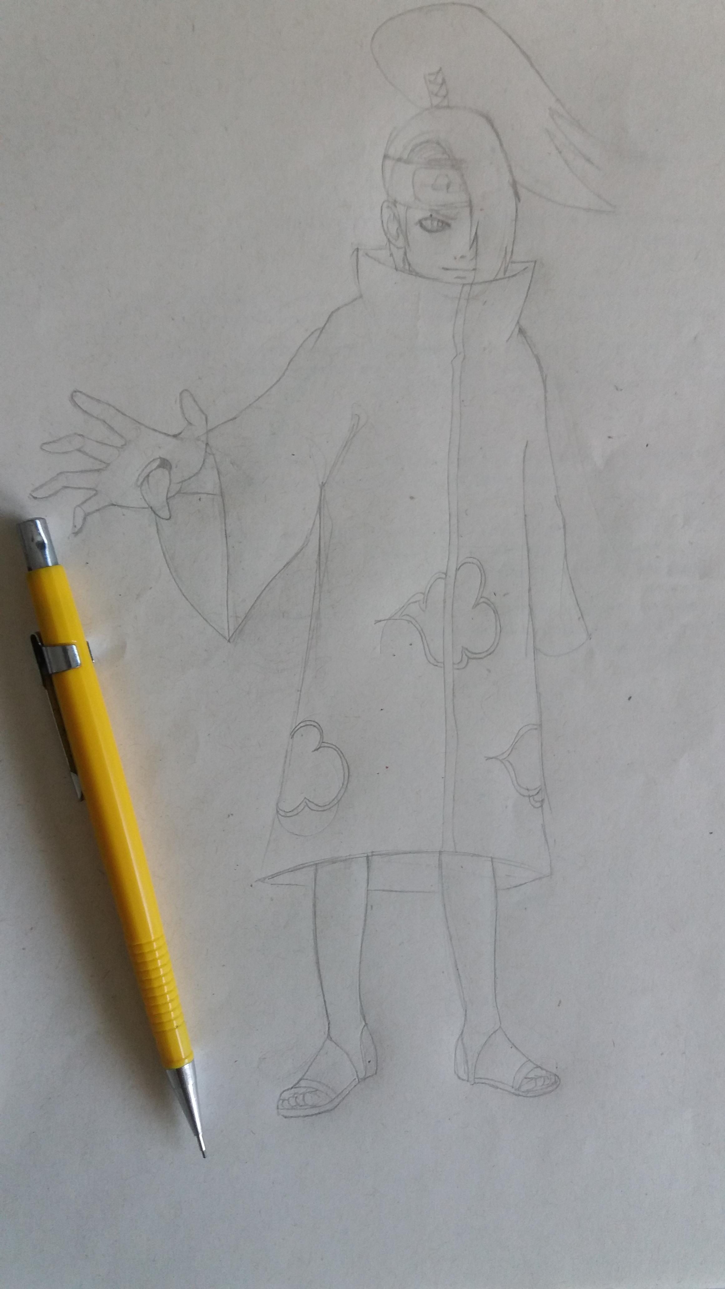 2322x4128 A Quick Deidara Sketch ) - Deidara Sketch