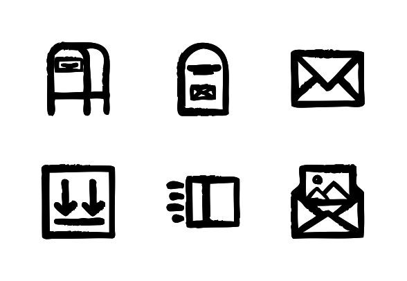 588x406 Mail Amp Delivery (Sketch) Icons By Ralf Schmitzer Graphics - Delivery Sketch
