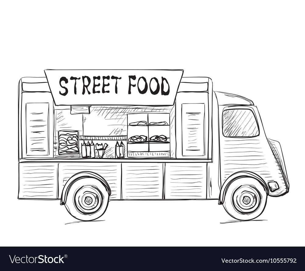 1000x887 Drawn Truck Shipping - Delivery Truck Sketch