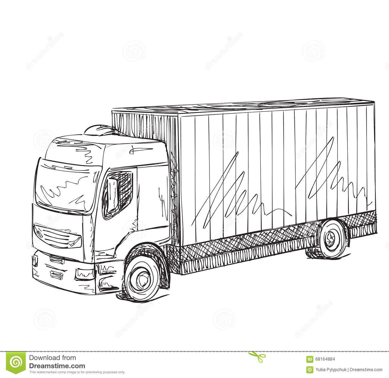 Delivery Truck Sketch at Explore collection of