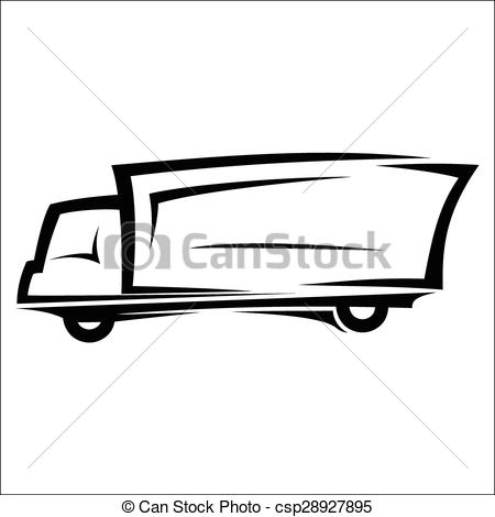450x470 Vector Illustration - Delivery Truck Sketch