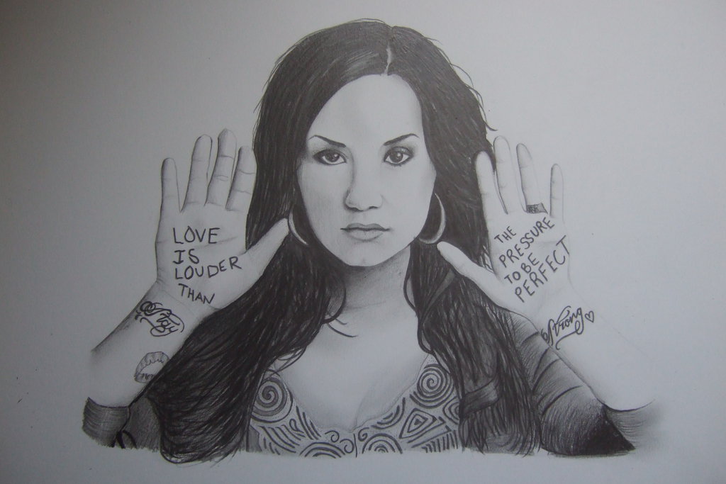 1024x683 Demi Lovato Sketch By Gabgab3010 - Demi Lovato Sketch
