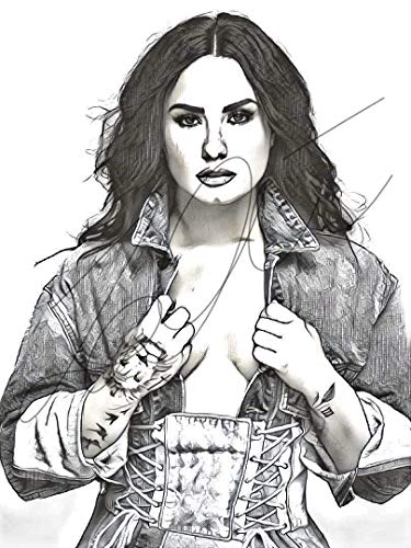 375x500 Demi Lovato Sketch Drawing Print Poster Hand Drawn - Demi Lovato Sketch