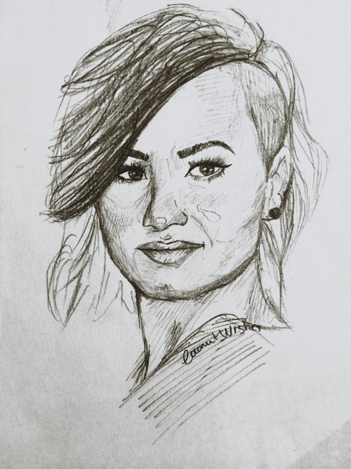 500x667 I Loved Your Demi Lovato Sketch And Would Hoenstly - Demi Lovato Sketch