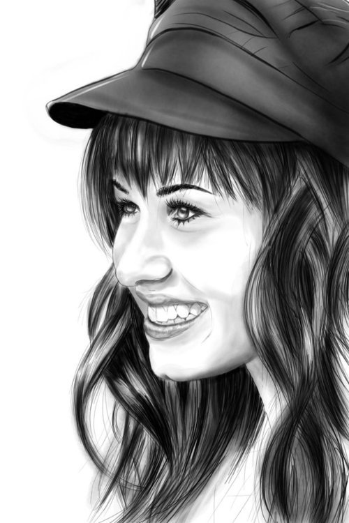500x750 Demi Lovato Tumblr Uploaded By Drika On We Heart It - Demi Lovato Sketch