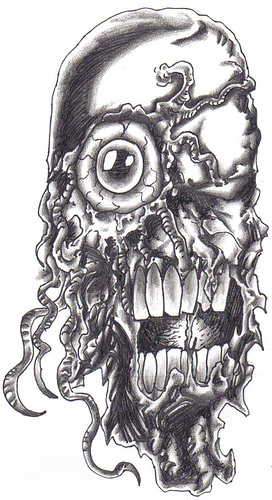 272x500 Demon Freak Face Draw A Demonic Face Tutorial - Demon Face Sketch