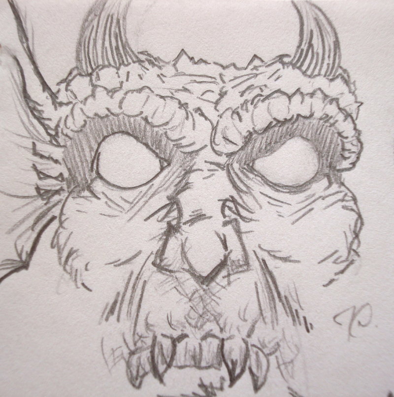 800x806 Demon Sketch By Mindofthemasons - Demon Face Sketch