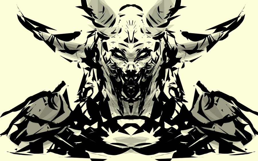 900x563 Demon Face Sketch By Jigokutenshi - Demon Face Sketch