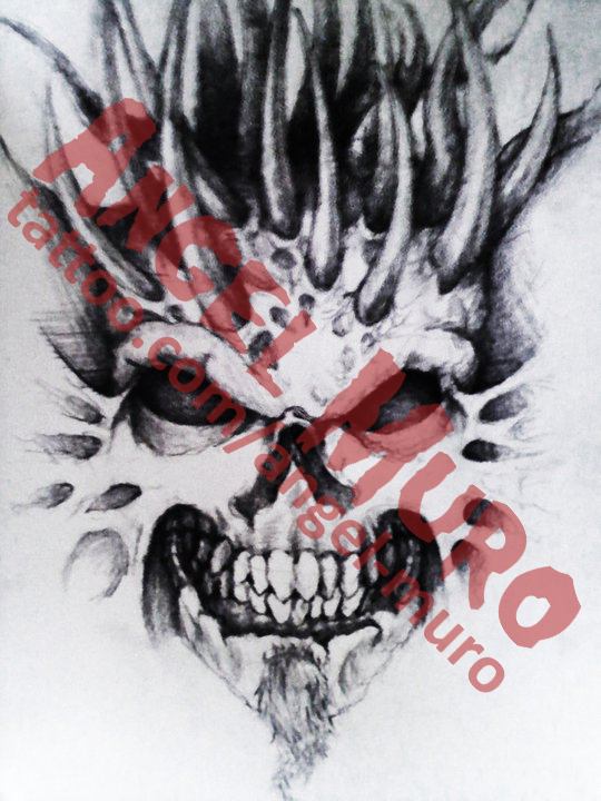 540x720 Demon Face - Demon Face Sketch