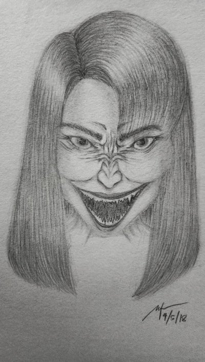 400x707 Inner Demon Pencil Sketch By Solivagantexe - Demon Pencil Sketch