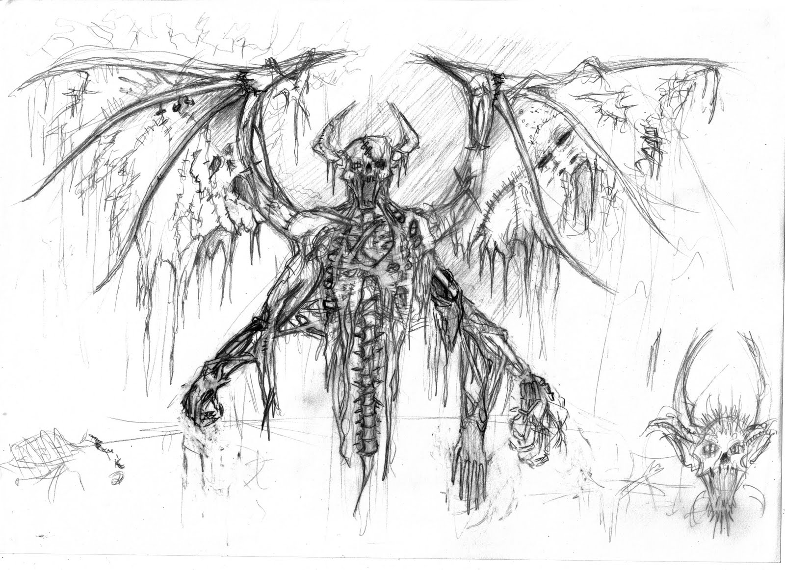 1600x1163 Alex Yates Illustrations Demon (Sketch) - Demon Sketch
