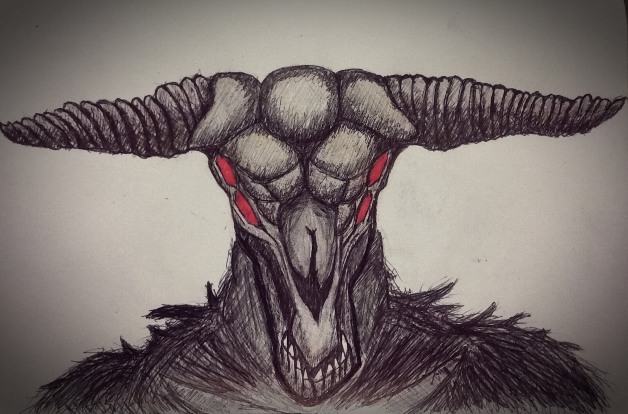 2111x1393 Capra Demon Sketch - Demon Sketch