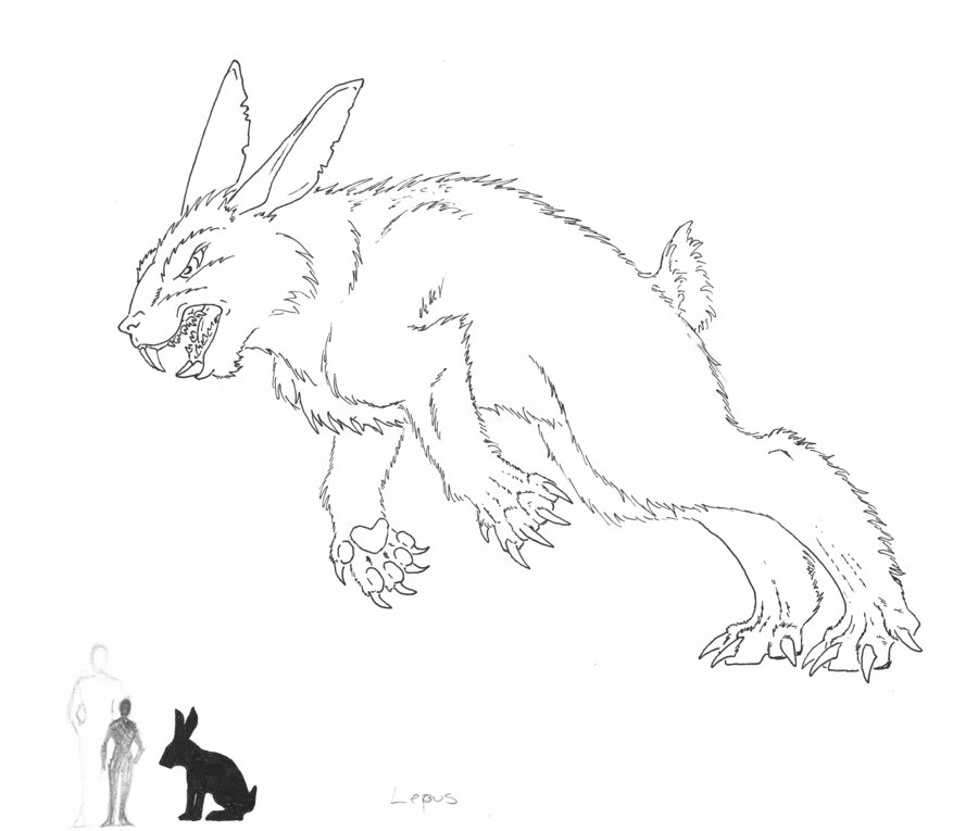 900x765 Kaiju Sketch Lepus By Painted Wolfs Den - Den Sketch