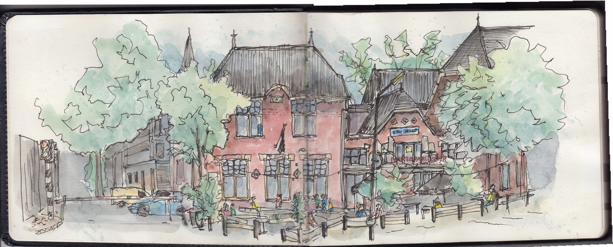 2048x827 Maria Paviljoen Den Bosch Sketches, Watercolor And Drawings - Den Sketch