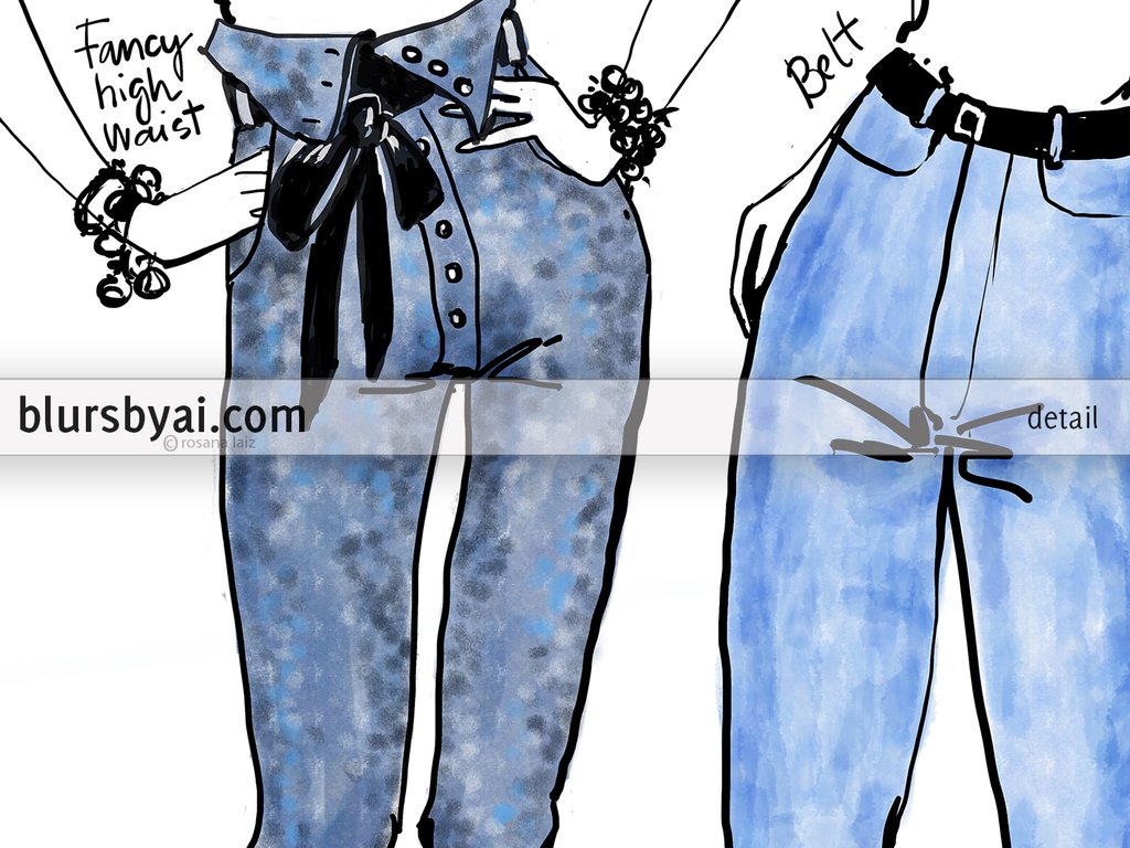 1024x768 History Of Jeans Fashion Illustration Sketch Blursbyai - Denim Sketch
