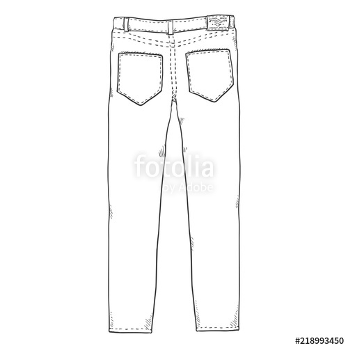 500x500 Vector Sketch Illustration - Denim Sketch