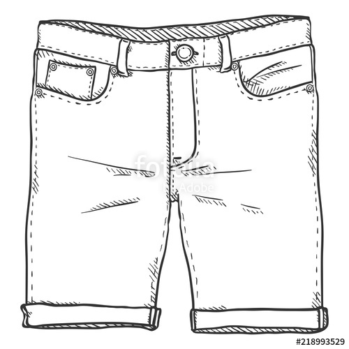 500x500 Vector Sketch Illustration - Denim Sketch