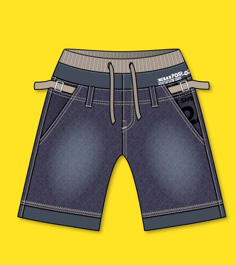 792x891 Vector Short Jeans Flat Sketch Kidsfashionvector Cute Vector - Denim Sketch