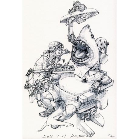 458x458 Dentist Print - Dentist Sketch