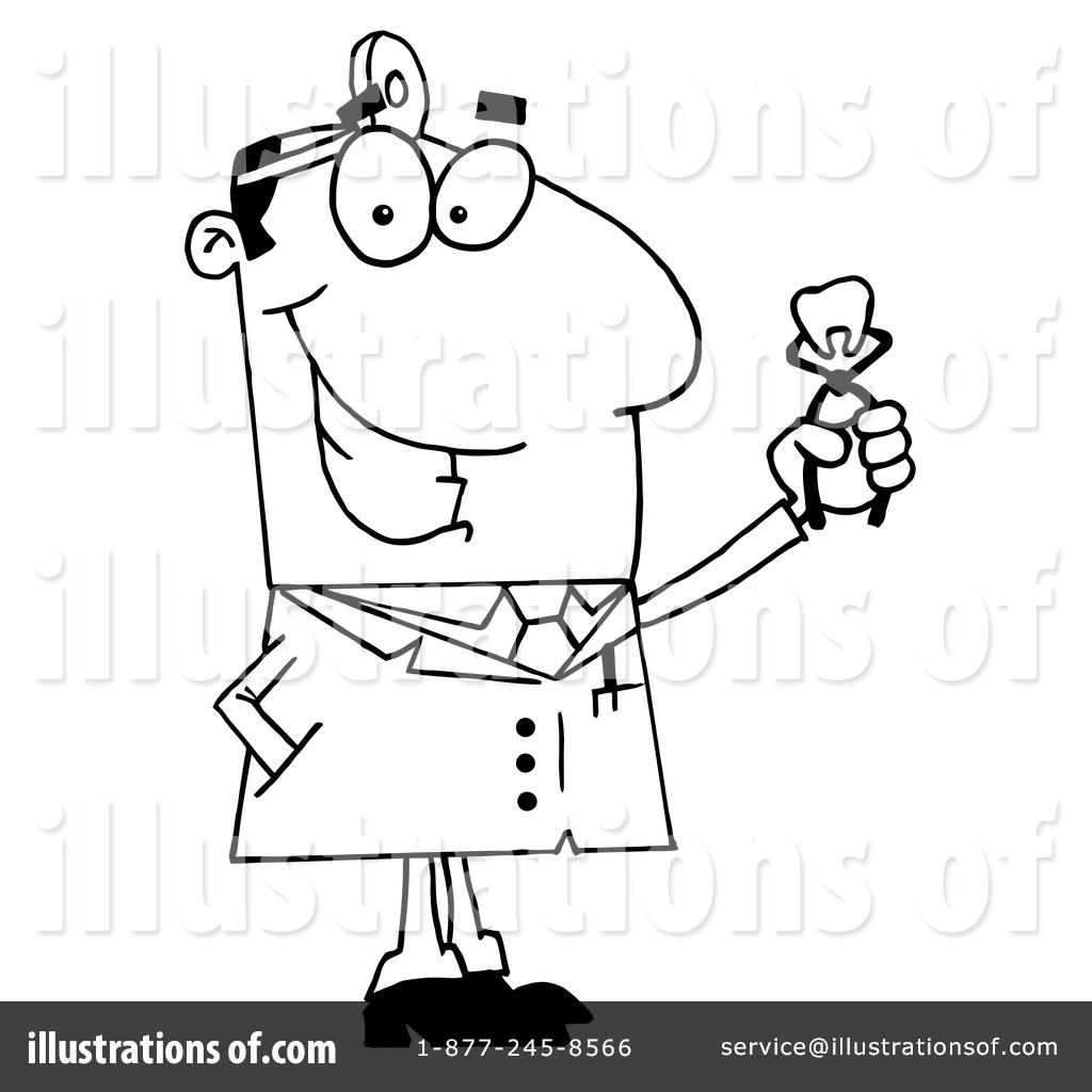 1024x1024 Dental Clipart Black And White Cute Borders, Vectors, Animated - Dentist Sketch