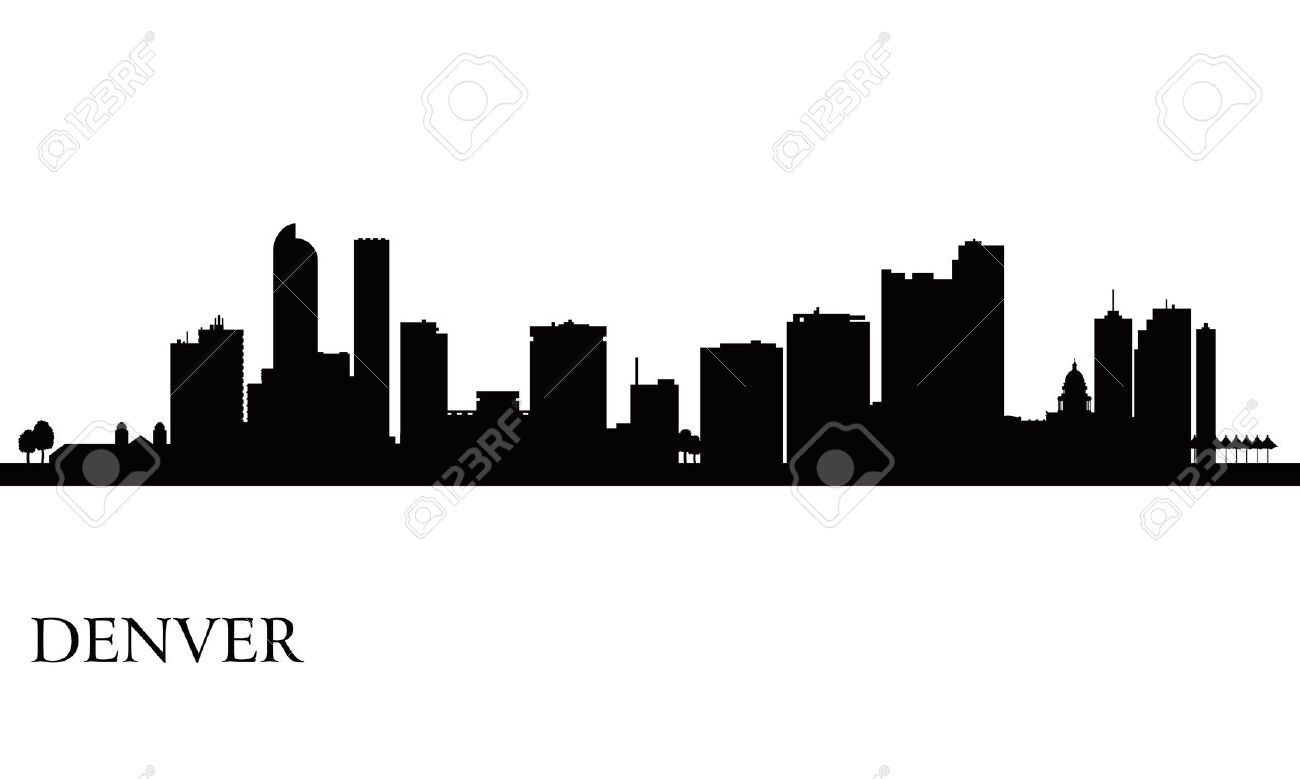 1300x779 Denver City Skyline Silhouette Background Vector Illustration - Denver Skyline Sketch