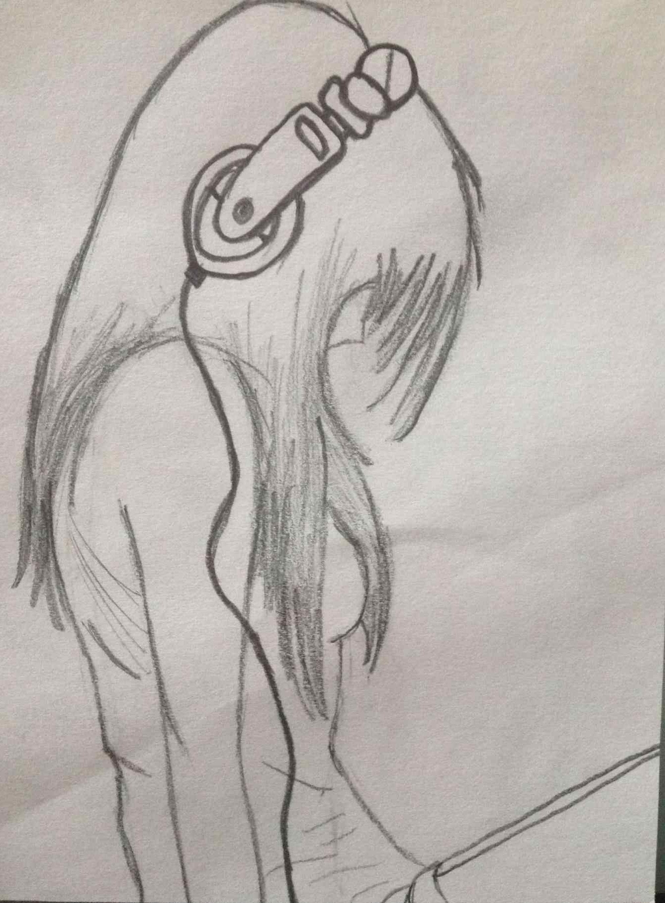 1345x1826 Depression Drawing - Depressed Girl Sketch