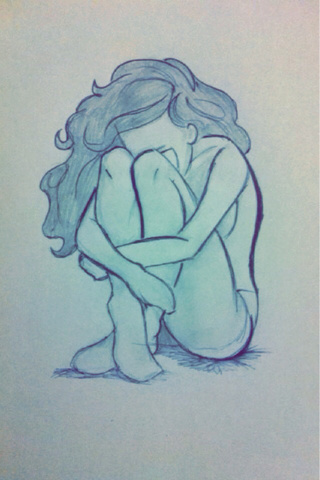 320x480 By Sun5h1nex - Depressed Girl Sketch