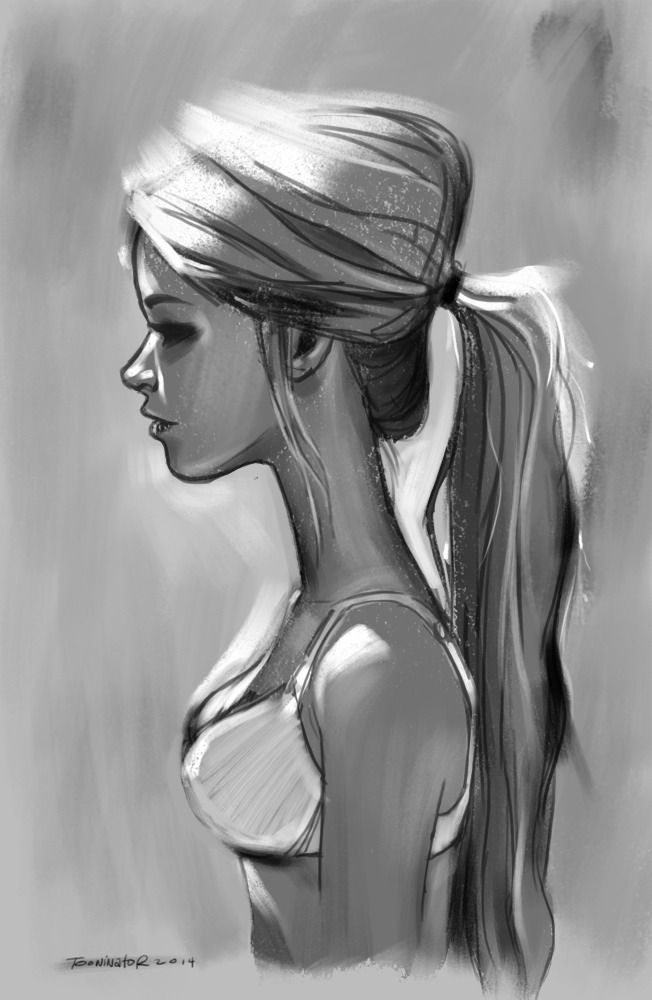 Depressed Girl Sketch at PaintingValley.com | Explore collection of