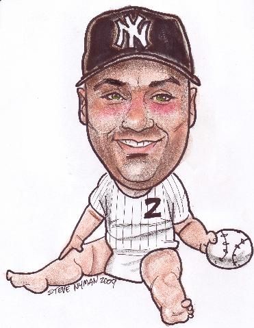 371x479 Sports Star, Caricature Sketches, Caricaturist Usa Derek Jeter As - Derek Jeter Sketch