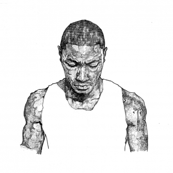 600x600 Portrait Of Derrick Rose By Luckymong On Stars Portraits - Derrick Rose Sketch