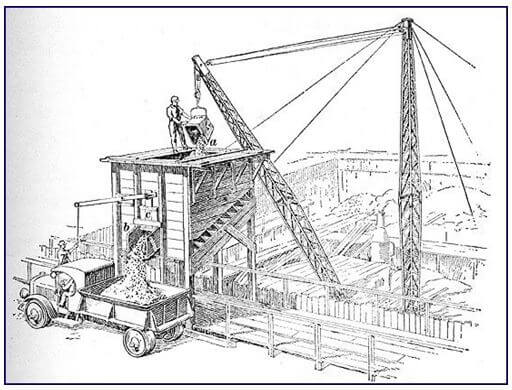 512x390 Scotch Derricks Their Use In Hong Kong Construction Projects - Derrick Sketch