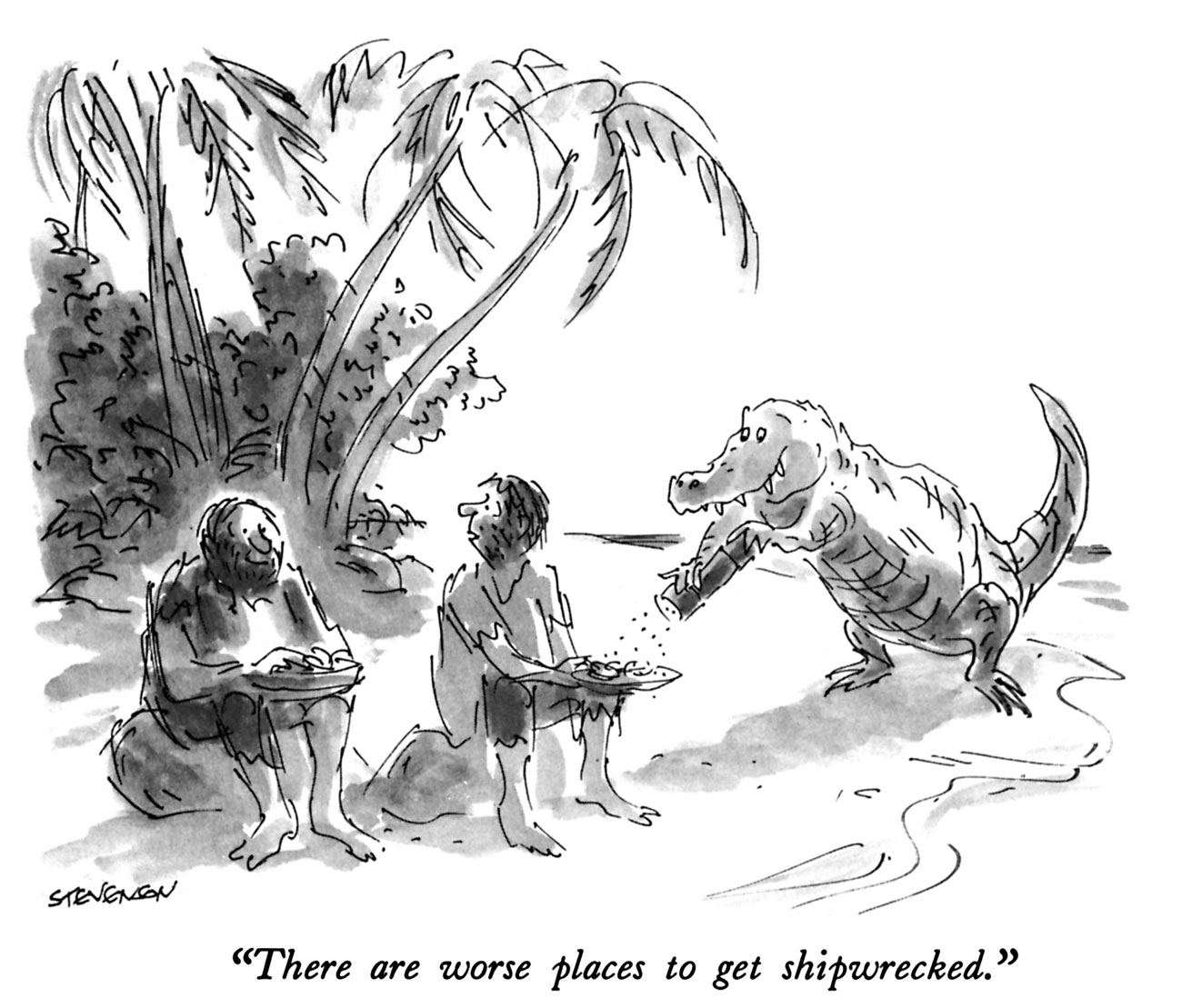 1300x1109 Photos A Guy, A Palm Tree, And A Desert Island The Cartoon Genre - Desert Island Sketch