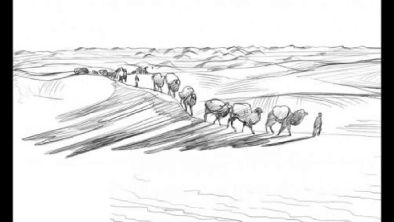 1280x720 How To Draw A Desert - Desert Sketch