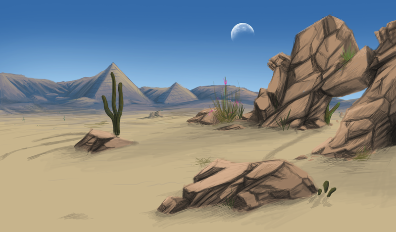 800x469 Rough Desert Scene Sketch By Rainmason - Desert Sketch