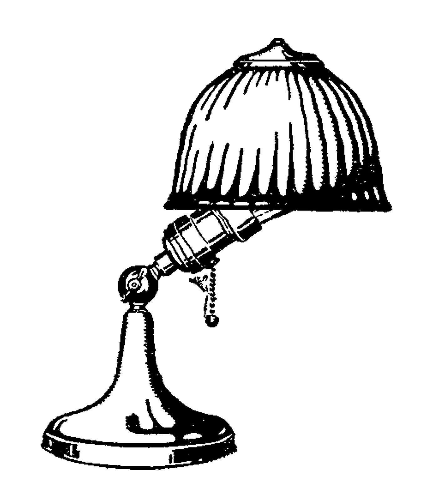 1384x1600 Digital Stamp Design Digital Desk Lamp Downloads Vintage, Table - Desk Lamp Sketch
