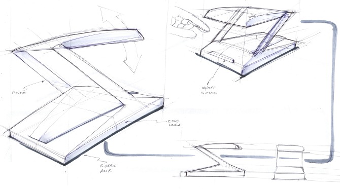 670x373 Edge Body Concept Desk Lamp - Desk Lamp Sketch