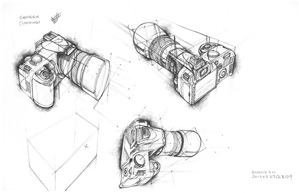 600x388 Sketching Amp Hand Rendering On Behance - Desk Lamp Sketch