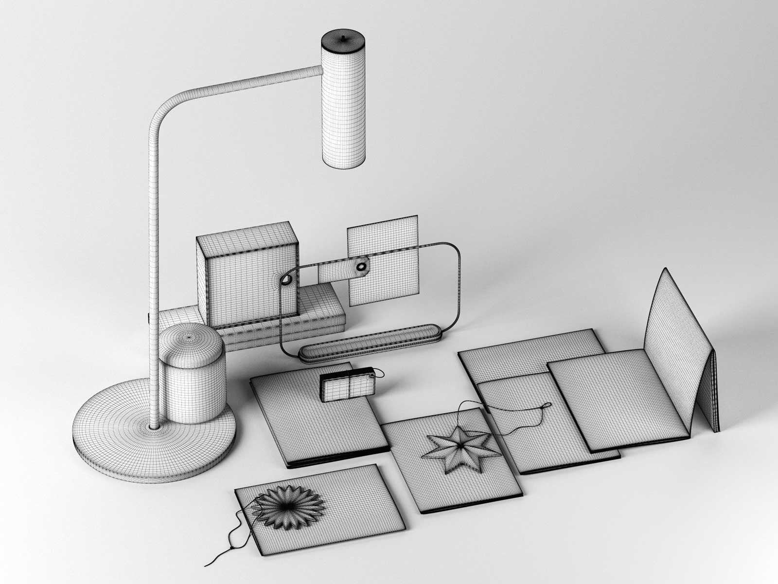 1600x1200 Desk Accessories With Table Lamp - Desk Lamp Sketch