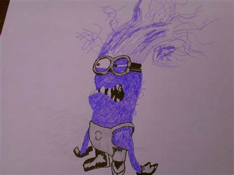 474x355 Despicable Me Evil Minions Drawing. How To Draw An Evil Minion - Despicable Me 2 Sketch