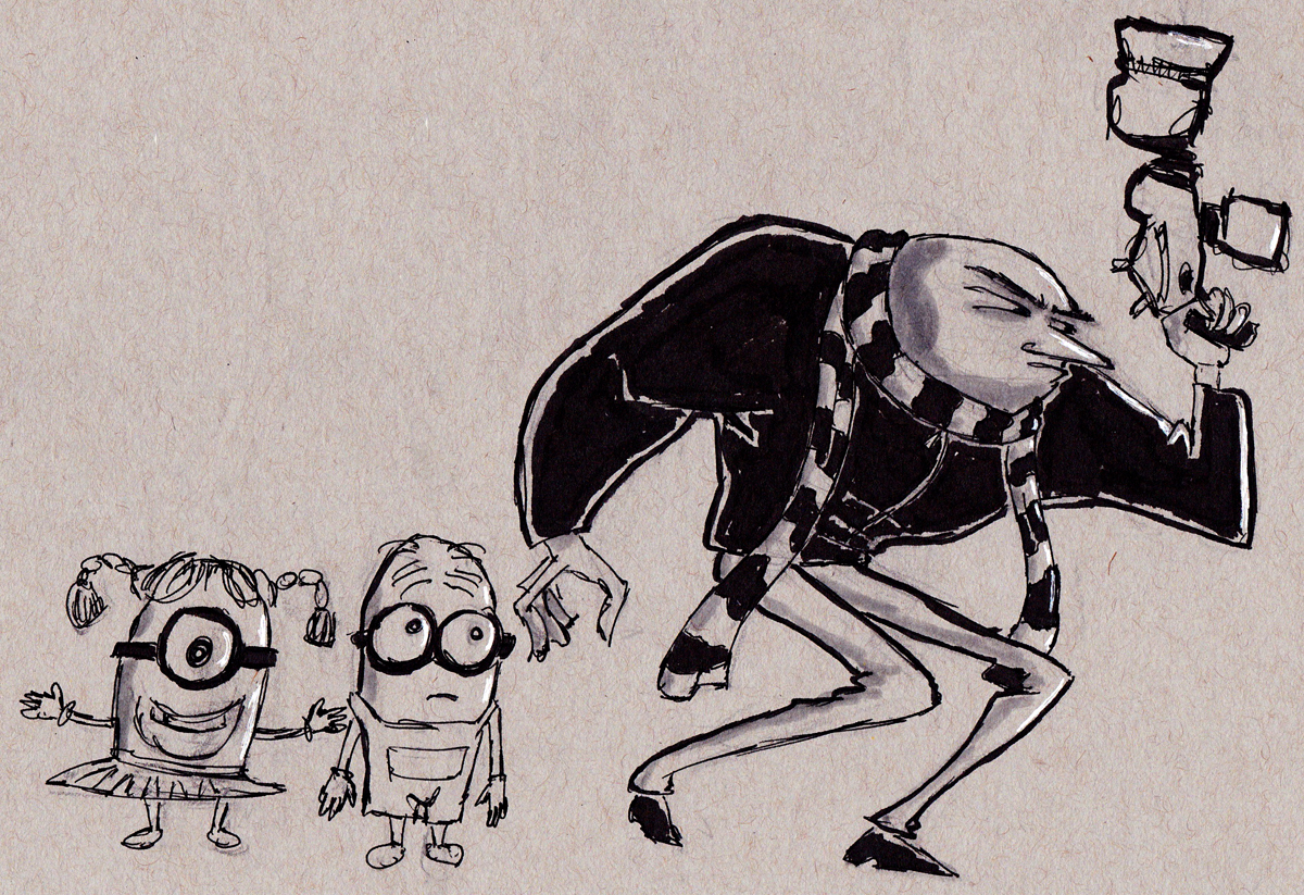 1200x823 Sketched Screenings Despicable Me 2 - Despicable Me 2 Sketch